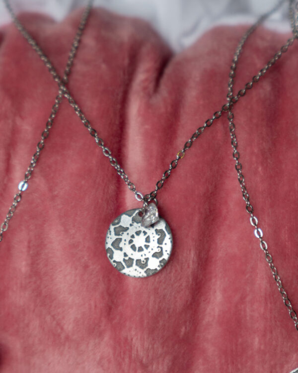 Mini medaljon srce cirkonij